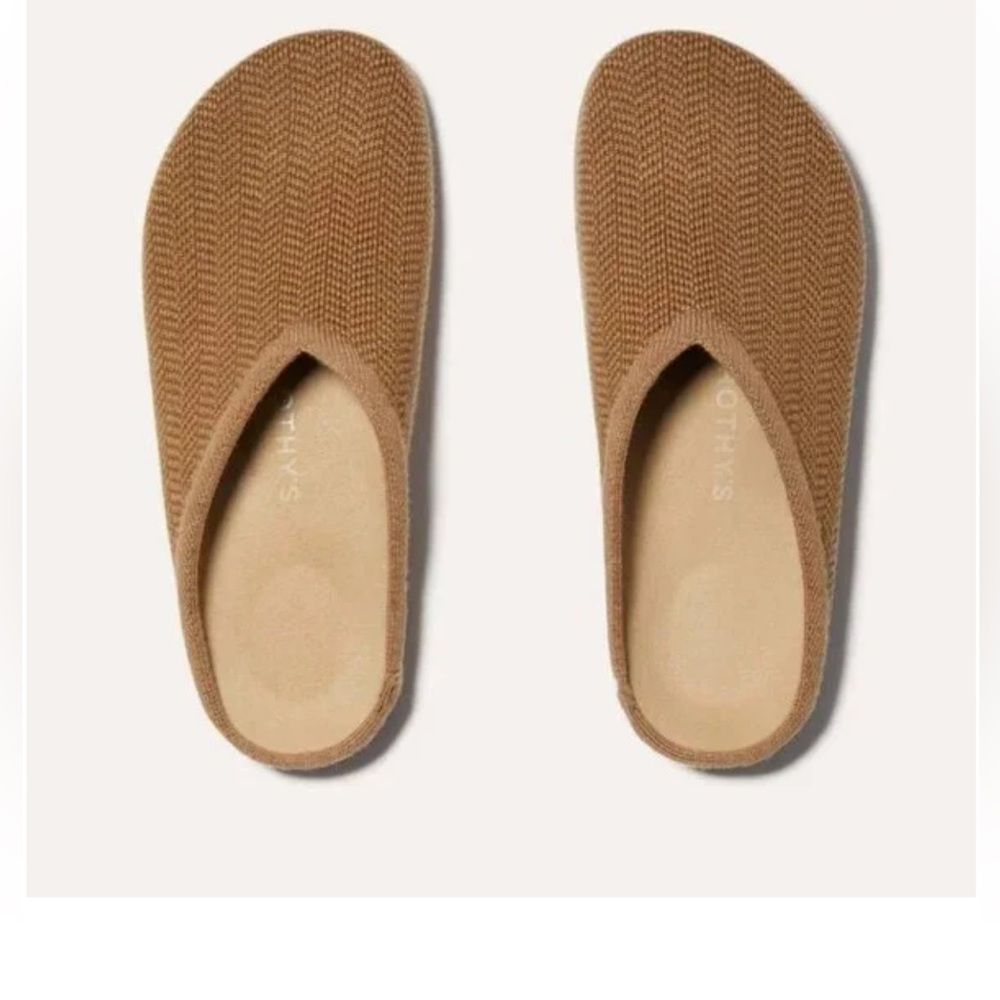 Rothy's Tan Knit Slip-On Mules